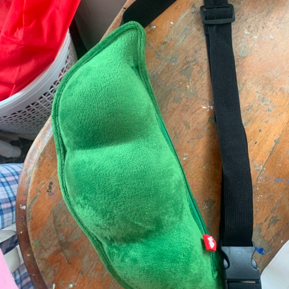 Green Plush Fanny Pack Belt Bag
